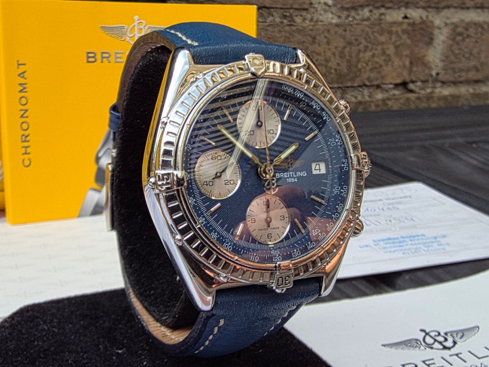 Breitling Chronomat - FULL set - 12 maanden uurwerkgarantie, Ophalen of Verzenden, Zo goed als nieuw, Staal, Breitling