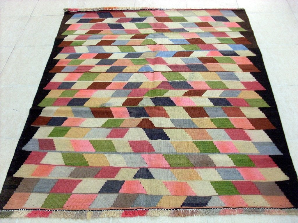 Perzisch tapijt Meshkin kelim 164 x137/kleed/Loper/Oosterse, 100 tot 150 cm, Www.simatapijten.nl, Ophalen of Verzenden, 150 tot 200 cm