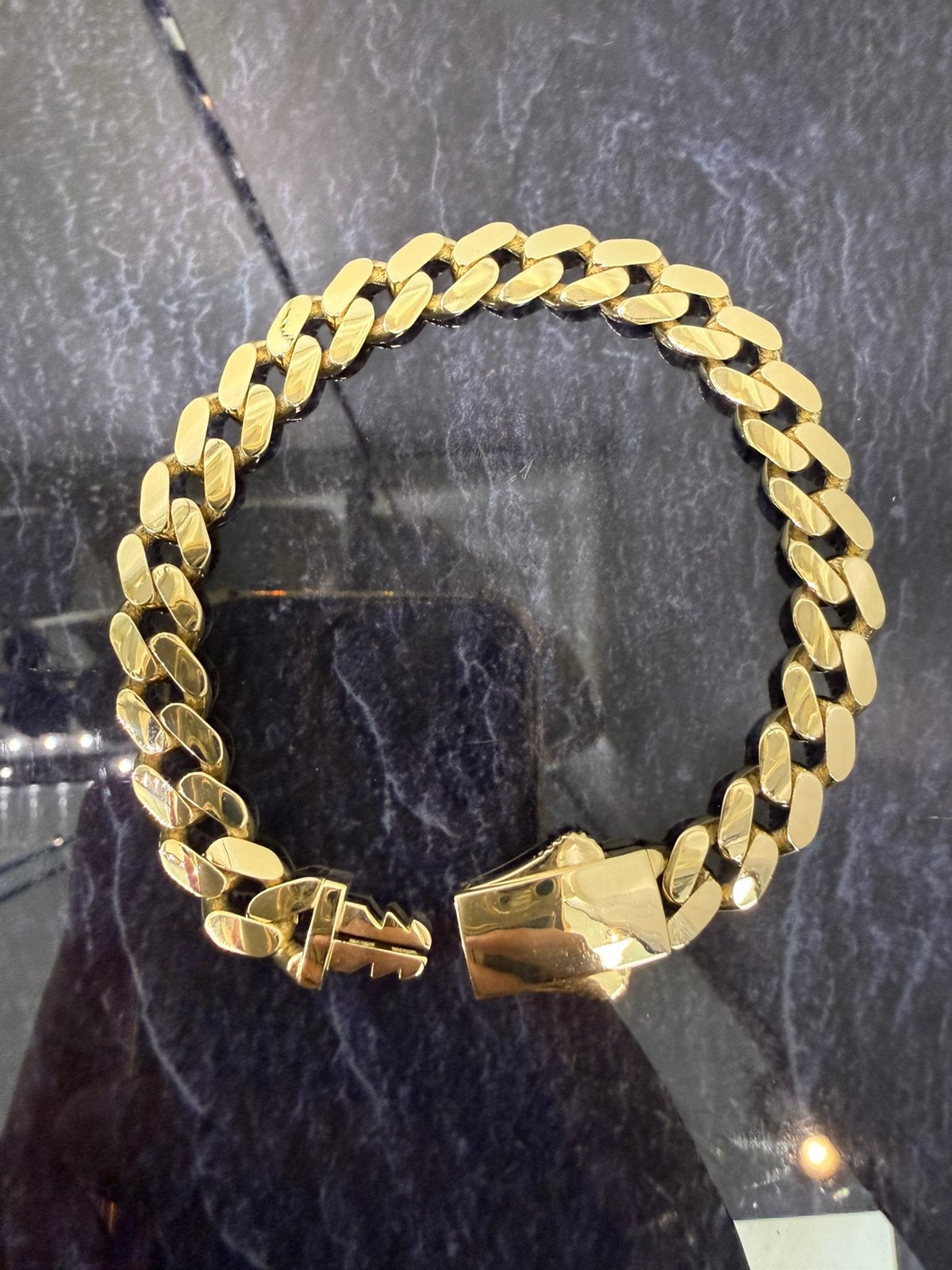Prachtige 14 karaats gouden cuban armband | ITALY, Ophalen of Verzenden, Nieuw, Goud