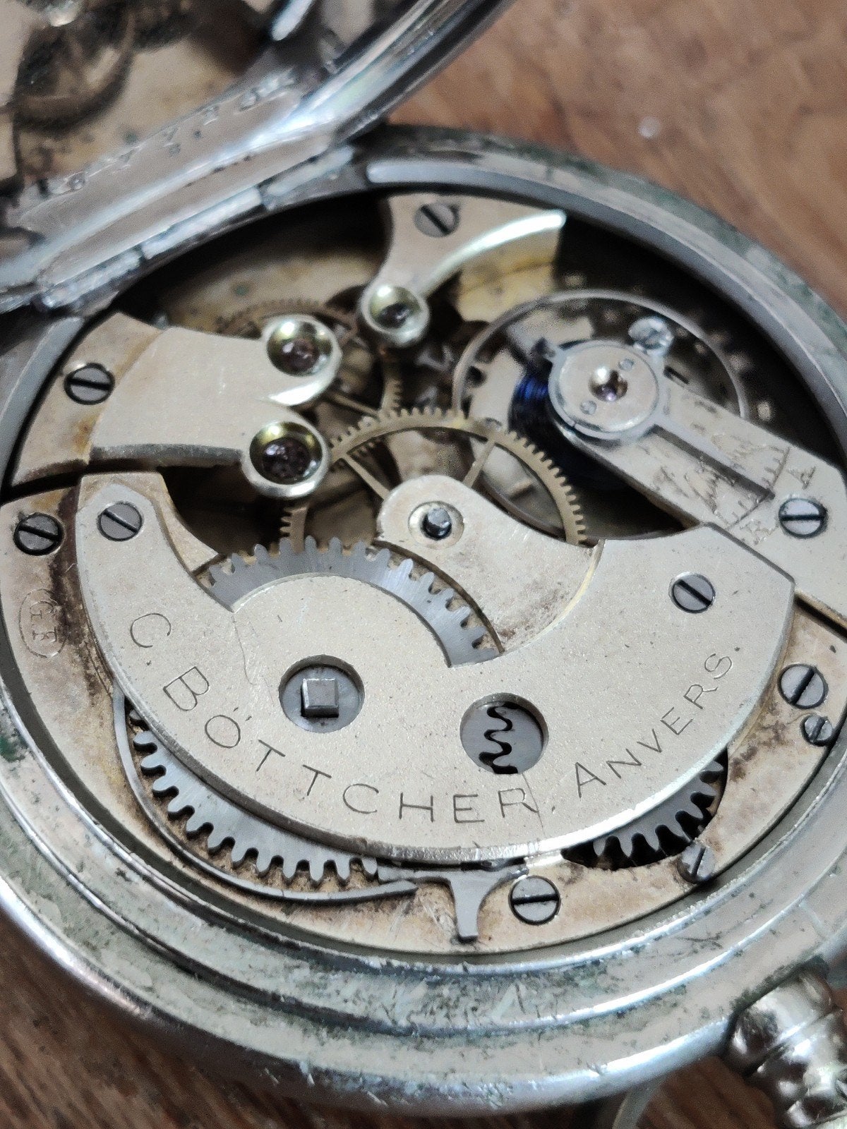 C Bottcher Anvers zakhorloge, Ophalen, Staal, Overige merken