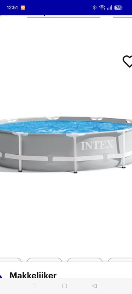 Intex Opzetzwembad - Rond  305x76., Tuin en Terras, Ophalen, Gebruikt, Rond, Opzetzwembad