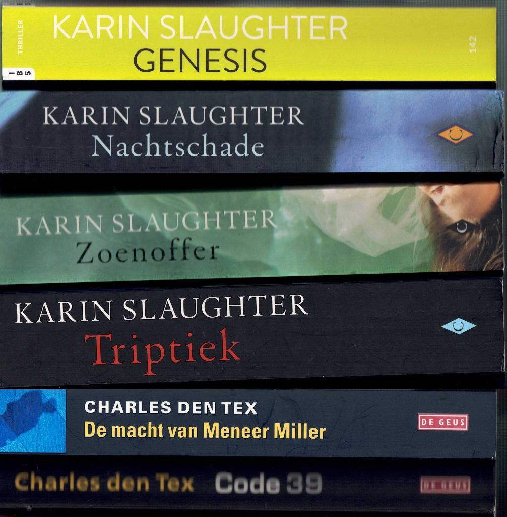 Detectives Slaughter, Adler-Olsen, Hannah, Den Tex etc., Boeken, Detectives, Ophalen of Verzenden, Gelezen, Karin Slaughter
