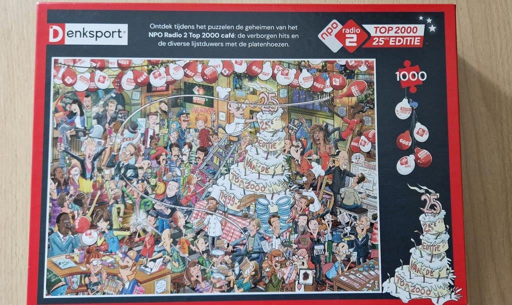 NPO Radio 2 Top 2000 25e Editie Legpuzzel 1000 stukjes, Ophalen of Verzenden, 500 t/m 1500 stukjes, Nieuw, Legpuzzel