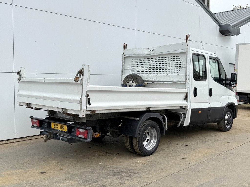 Iveco Daily 35C14 2.3 Kipper Dubbele Cabine Dubbellucht 3,5t, Gebruikt, Zwart, Iveco, Wit