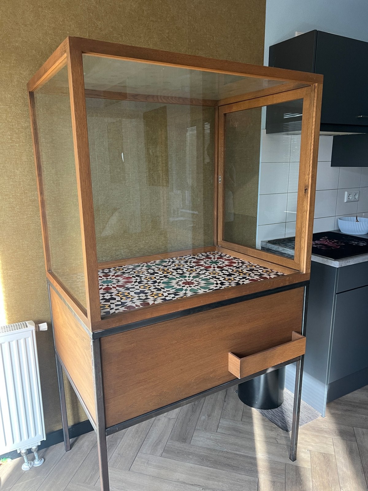 Vintage Vitrine Juwelierskast - Uniek en Stijlvol, Ophalen, Gebruikt, 100 tot 150 cm, 50 tot 100 cm