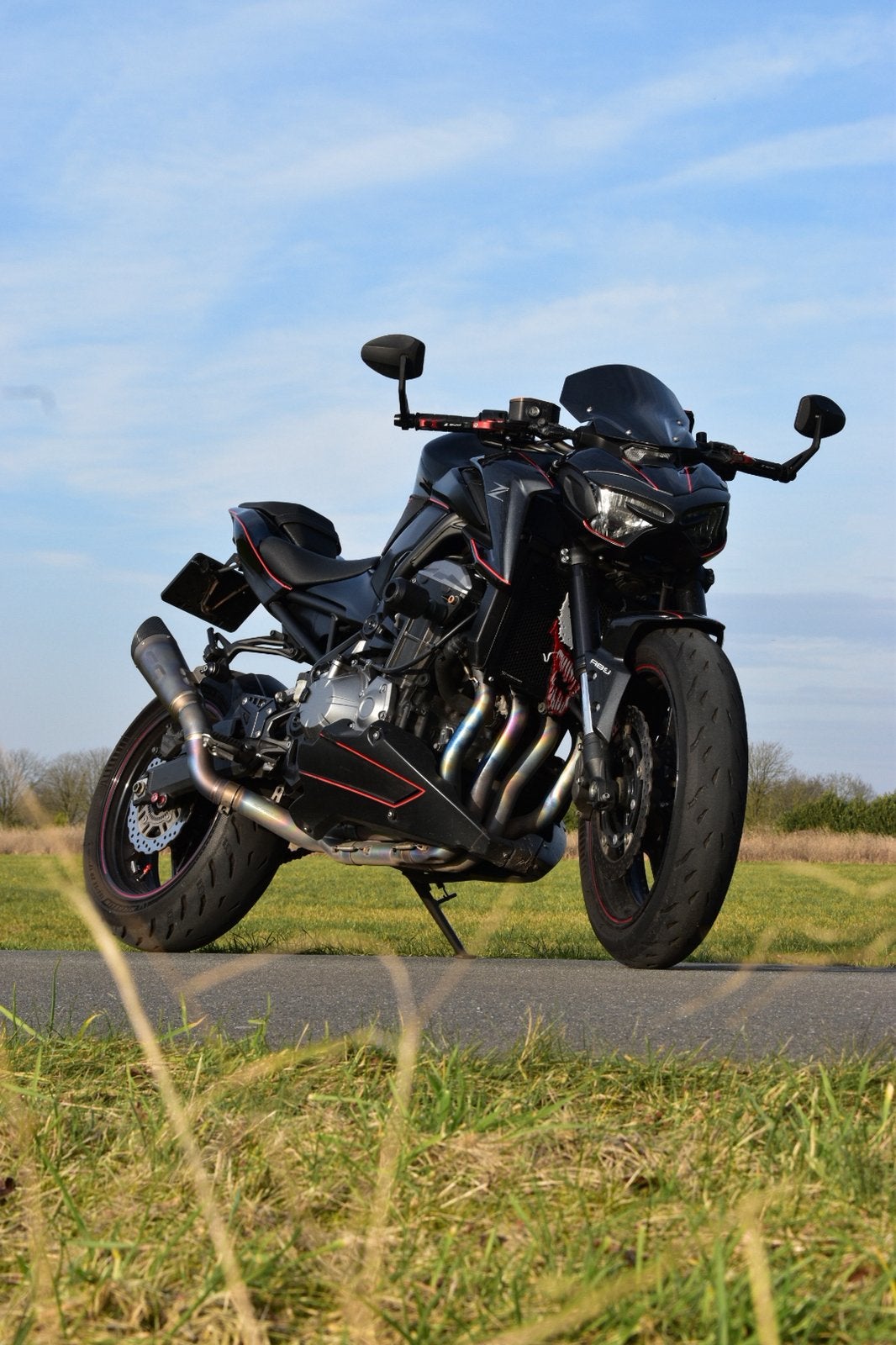 Kawasaki Z900 A2 vol vermogen-FullSystem SC-project uitlaat, 4 cilinders, Particulier, Minimaal motorrijbewijs A2, Handgeschakeld