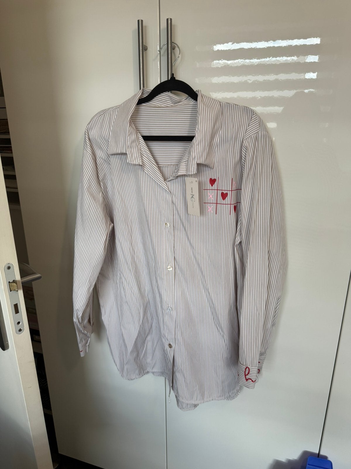 Streep blouse met hartjes, Ophalen of Verzenden, Nieuw, Zwart, Blouse of Tuniek
