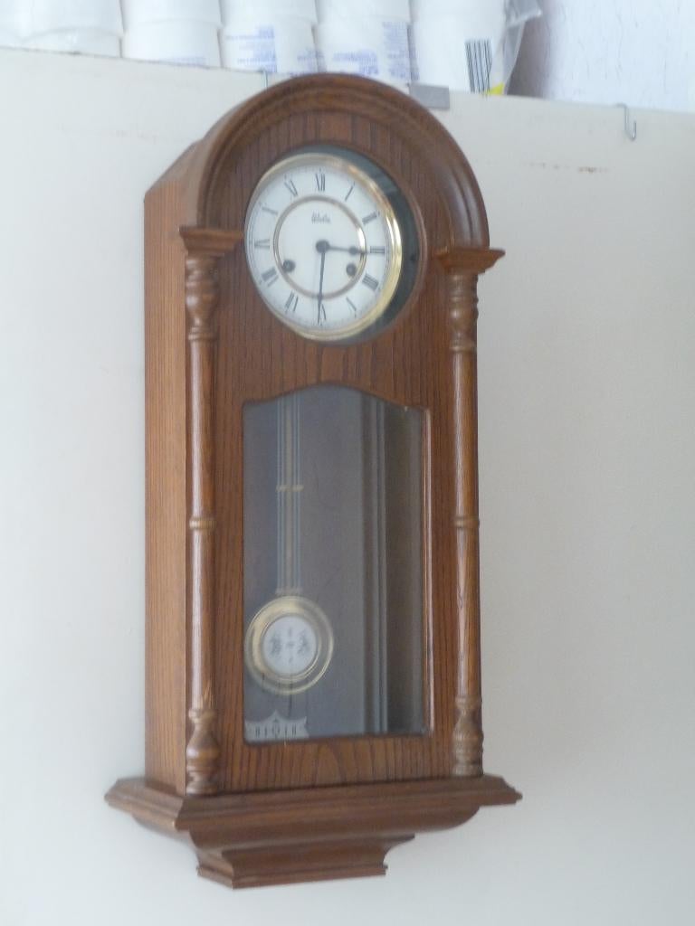 Antieke regulateur klok minstens 75 jaar oud., Antiek en Kunst, Antiek | Klokken, Ophalen of Verzenden