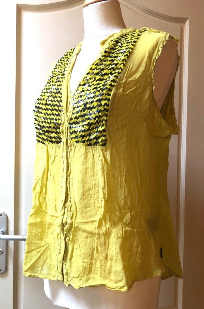 Didi aparte gele blouse mt L, Geel, Maat 42/44 (L), Didi, Ophalen of Verzenden