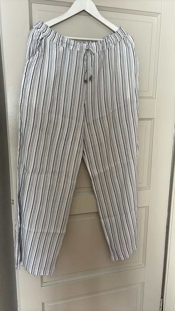 Zwart/wit gestreepte broek Maat 46, Zwart, Maat 46/48 (XL) of groter, Ophalen of Verzenden, Lang