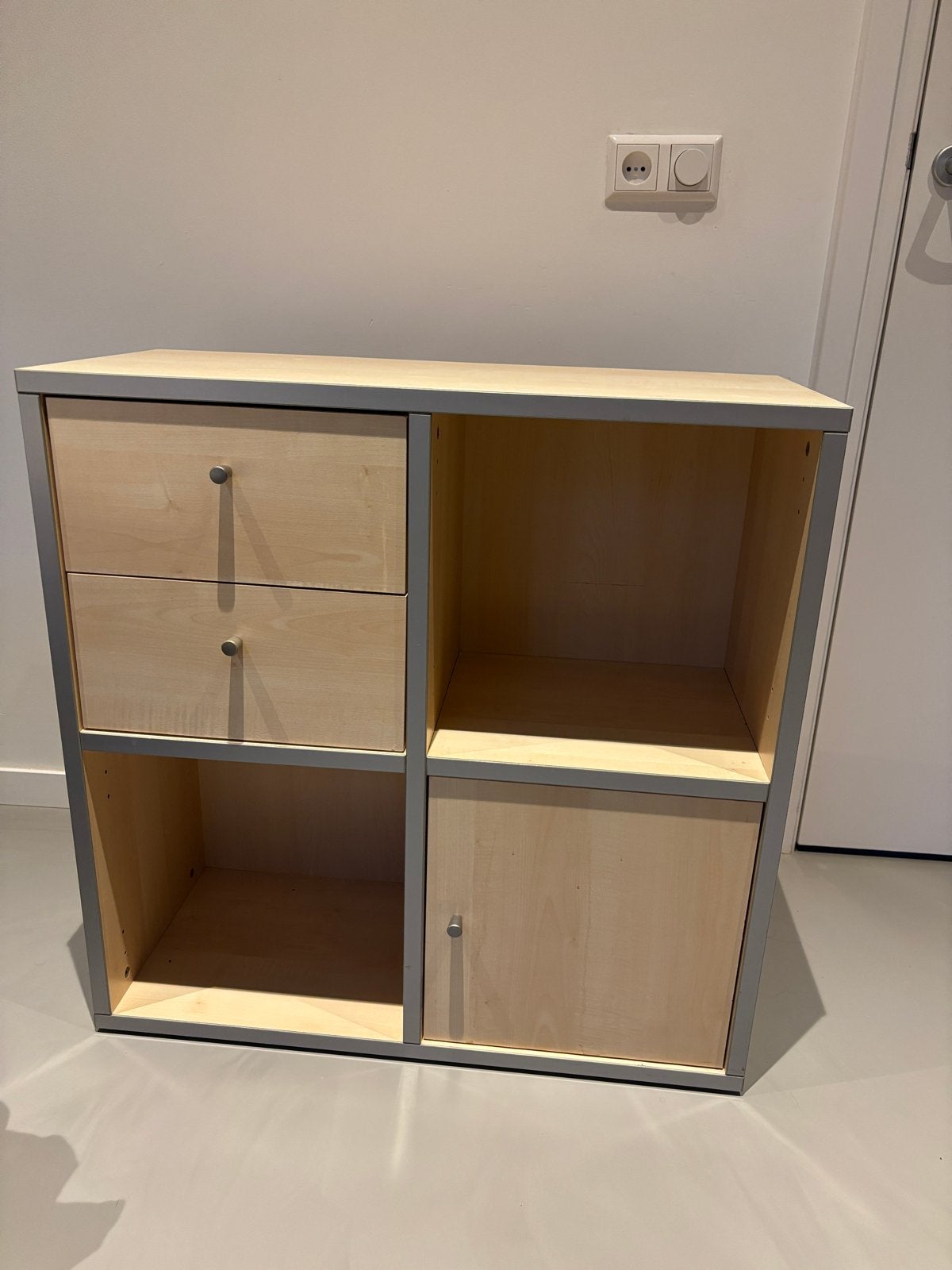 Houten kast met lades en open vakken - 78x38x78 cm, Ophalen, Gebruikt