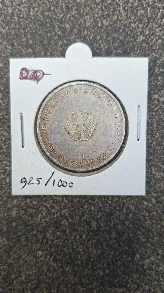 Duitsland 10 mark 1999, Ophalen of Verzenden, Duitsland, Losse munt, Zilver