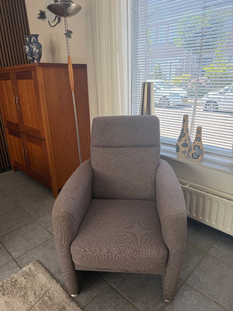 Prachtige Beige/grijze fauteuil, Huis en Inrichting, Ophalen, Strak, 75 tot 100 cm, Zo goed als nieuw