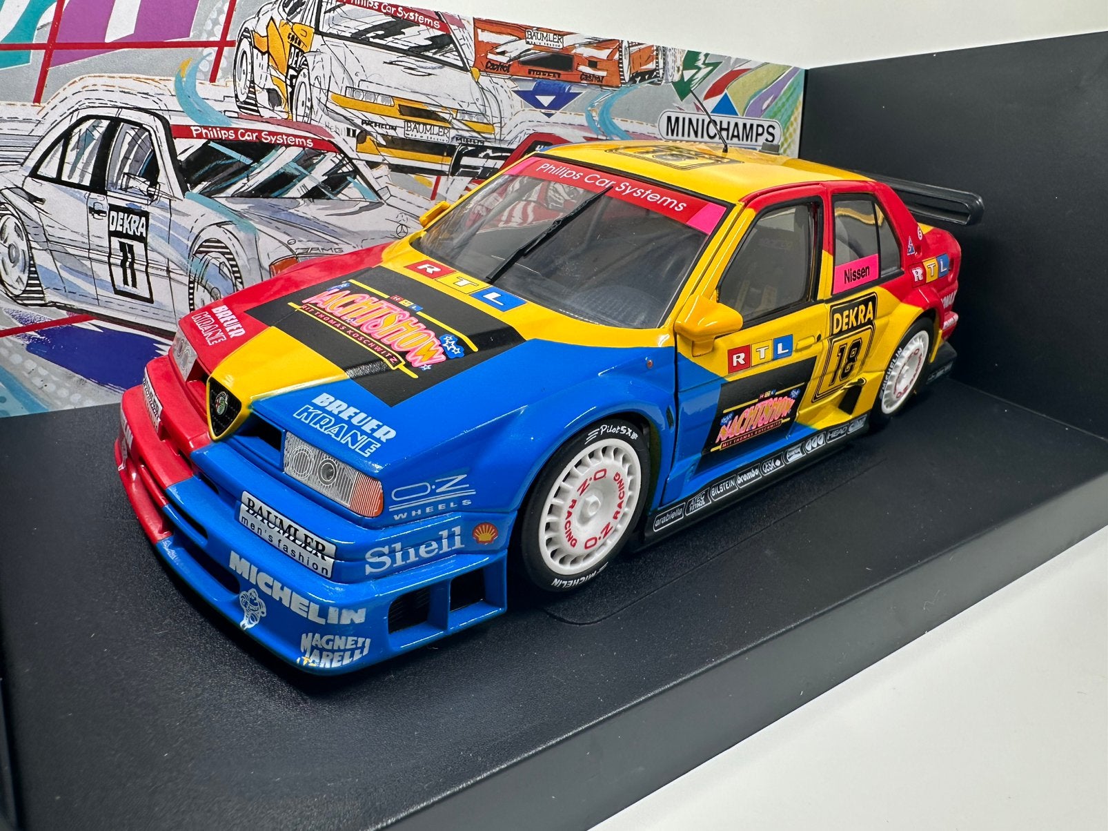 UTMODELS/MINICHAMPS ALFA ROMEO V6 TI DTM1994 #18 NISSAN 1:18, Ophalen of Verzenden, Nieuw, Auto, UT Models