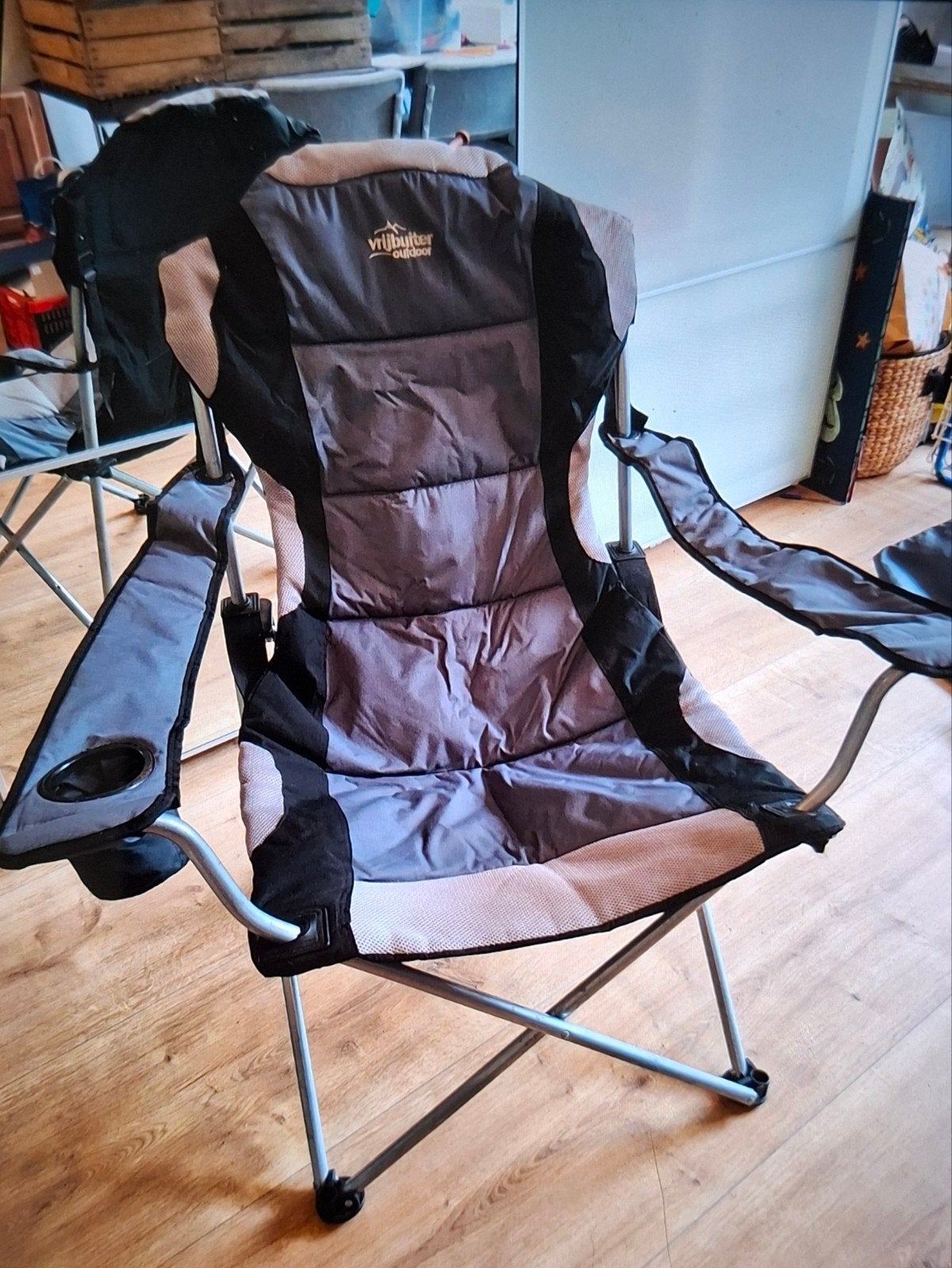 Vrijbuiter Outdoor Campingstoel - Grijs/Zwart, Ophalen, Gebruikt