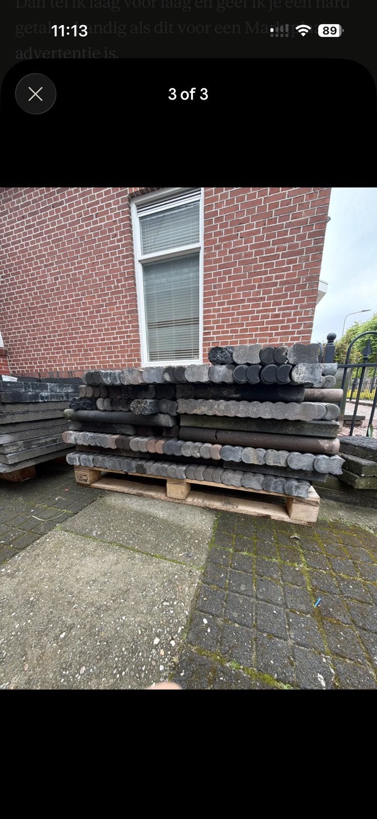 Pallisadebanden / geschulpte rondobanden - partij, Ophalen, Overige typen, Zo goed als nieuw, 10 m² of meer