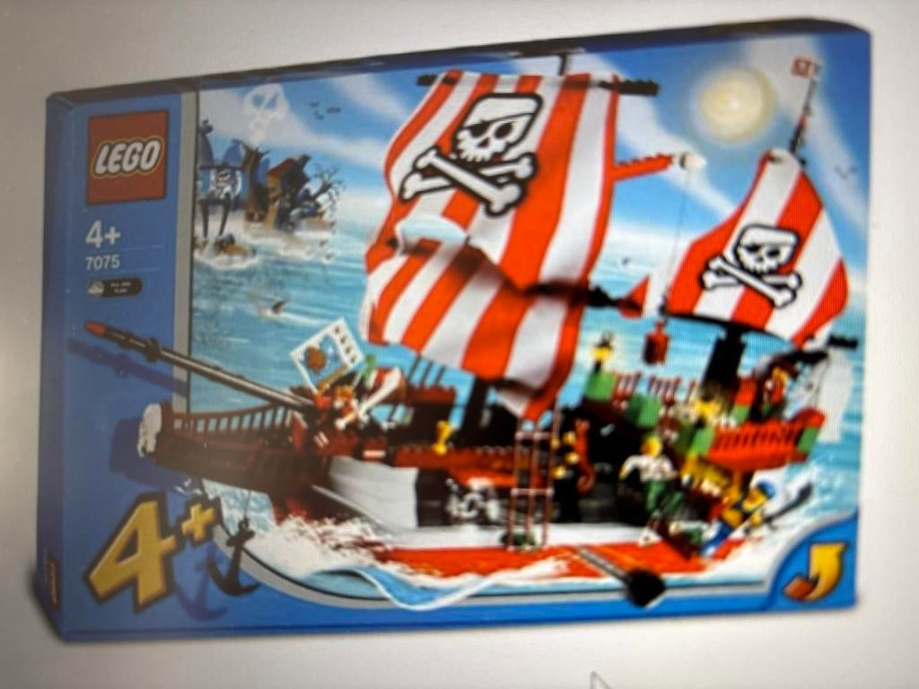 LEGO set 7075 Piratenschip (tweedehands, compleet), Kinderen en Baby's, Speelgoed | Duplo en Lego, Ophalen of Verzenden, Gebruikt