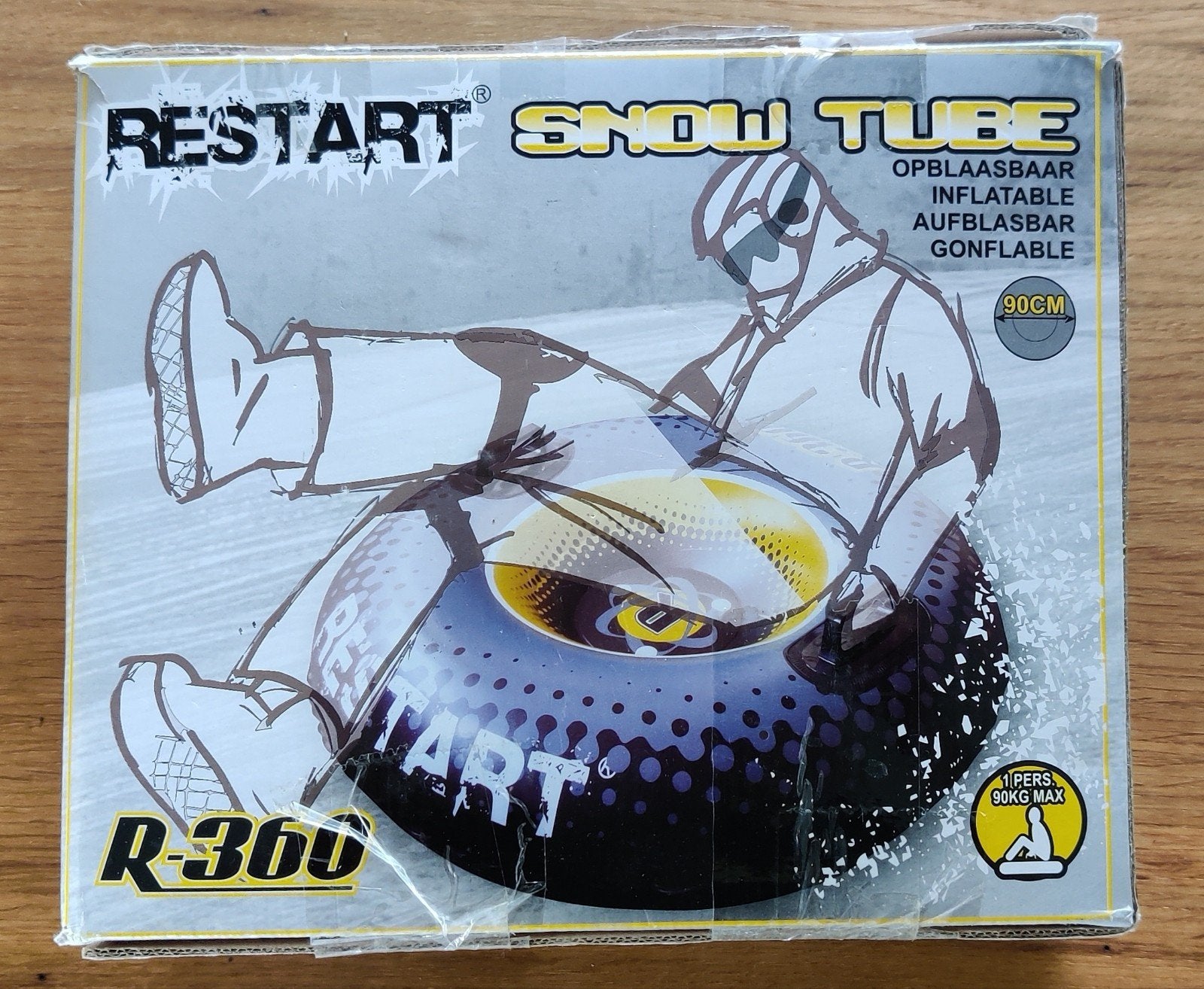 Restart Snow Tube R-360 - Opblaasbare Sneeuwband 90cm, Ophalen of Verzenden