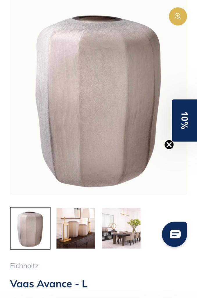 GEZOCHT Eichholtz Vaas Avance L, Ophalen, Overige kleuren, Minder dan 50 cm, Glas