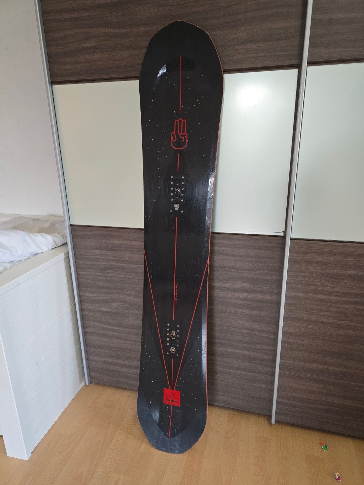 Snowboard set: Bataleon Thunder 158 & Rome Cleaver bindingen, Ophalen, Gebruikt, Board