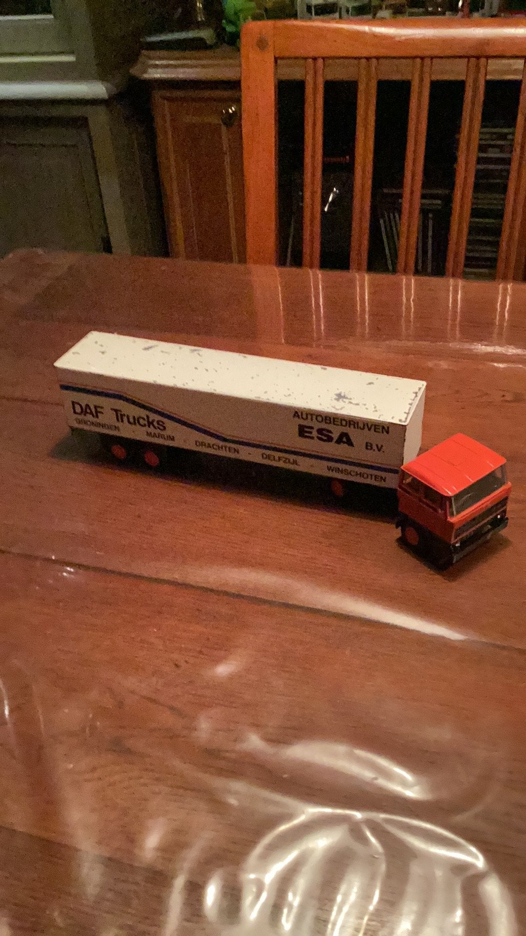 Daf 3300 met oplegger van lioncar, Ophalen of Verzenden, Gebruikt, Bus of Vrachtwagen, Lion Toys