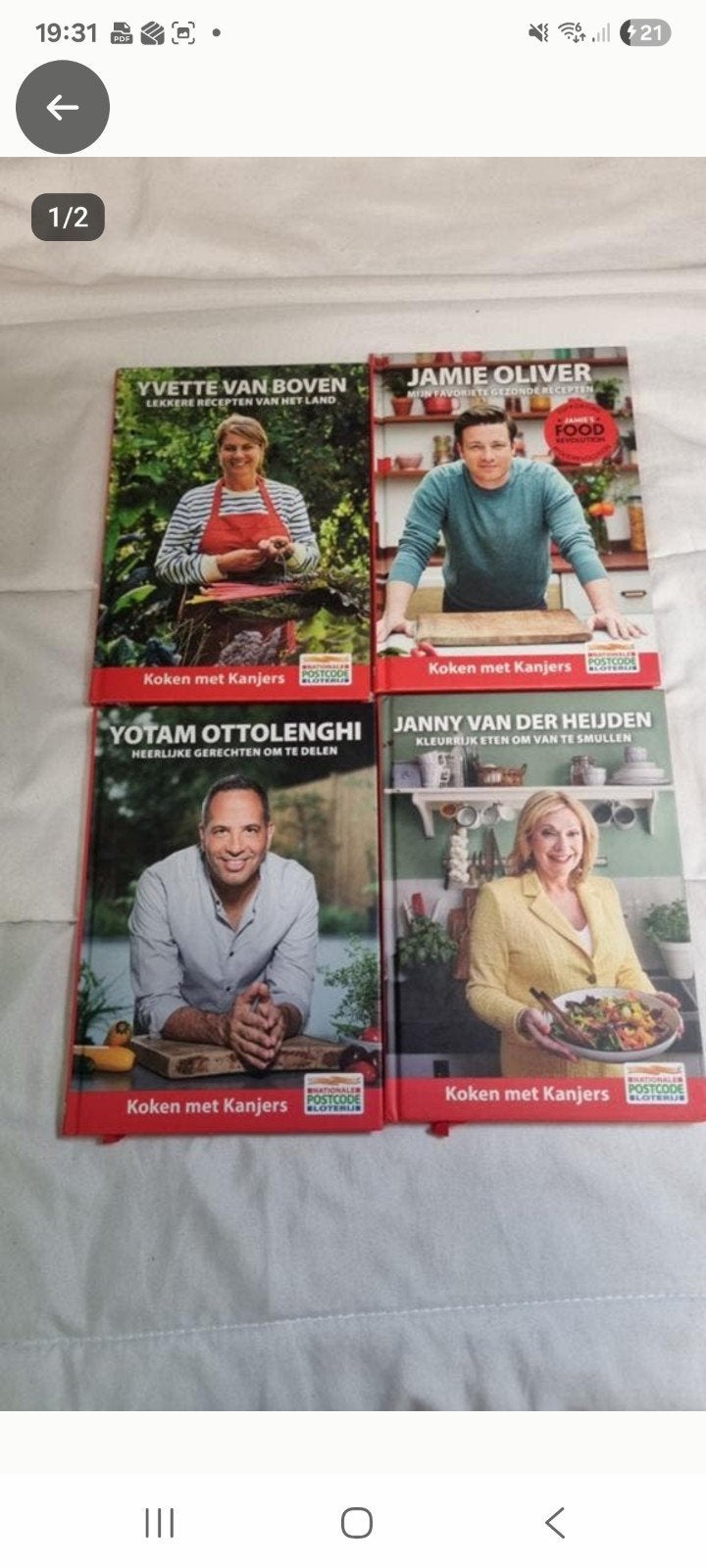 Set van 4 kookboeken: Jamie Oliver, Ottolenghi, e.a., Boeken, Kookboeken, Ophalen of Verzenden, Nieuw, JamieYvette van Boven, Yotam Ottolenghi, Janny van der Heijden