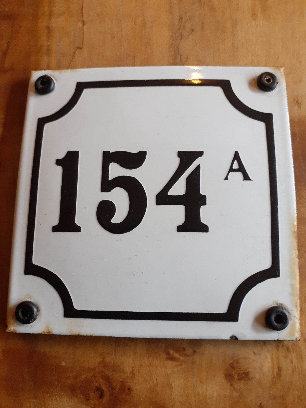 Huisnummer  154 A emaille, Ophalen of Verzenden