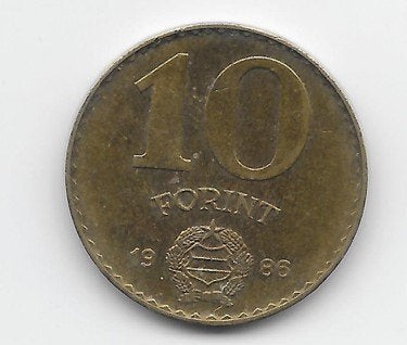 Hongarije 10 forint 1986 KM# 636, Verzenden, Hongarije, Losse munt