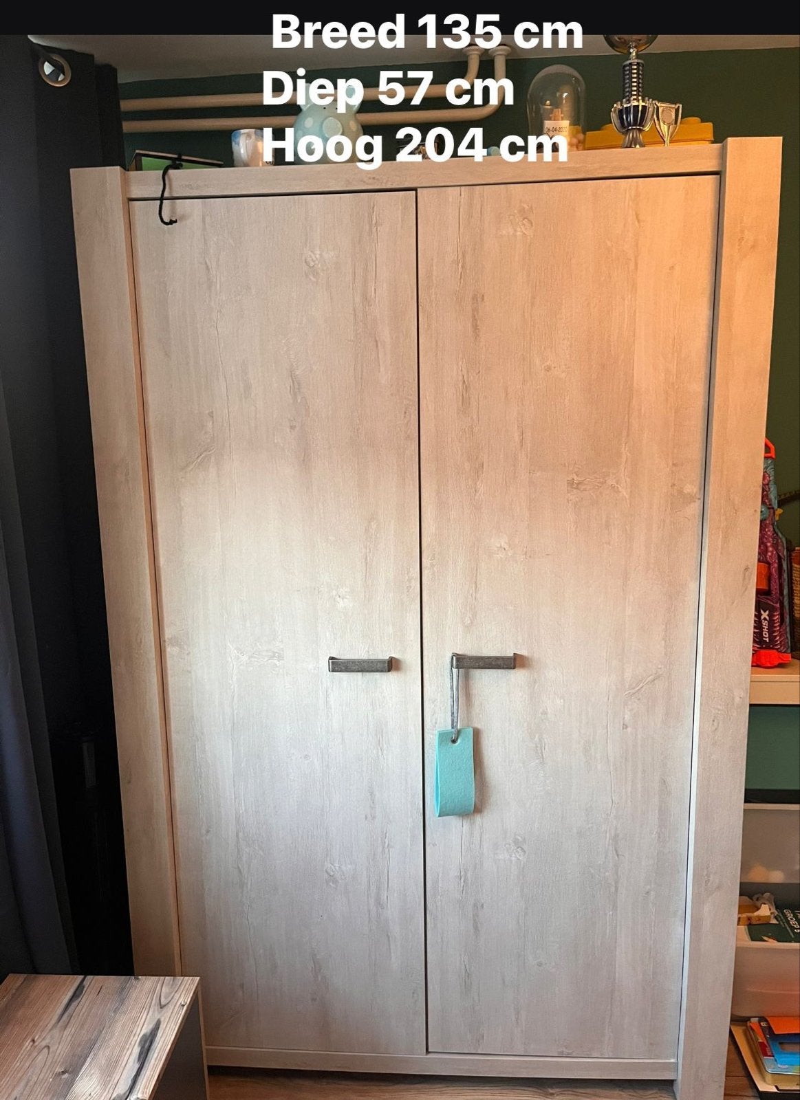 Complete kinderkamer: bed, kledingkast en commode, Gebruikt, 100 tot 150 cm, 200 cm of meer, Ophalen of Verzenden