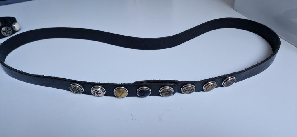 Mooie zwarte set van Noosa Amsterdam: riem, armband en sjaal, Sieraden, Tassen en Uiterlijk, Armbanden, Ophalen of Verzenden, Gebruikt