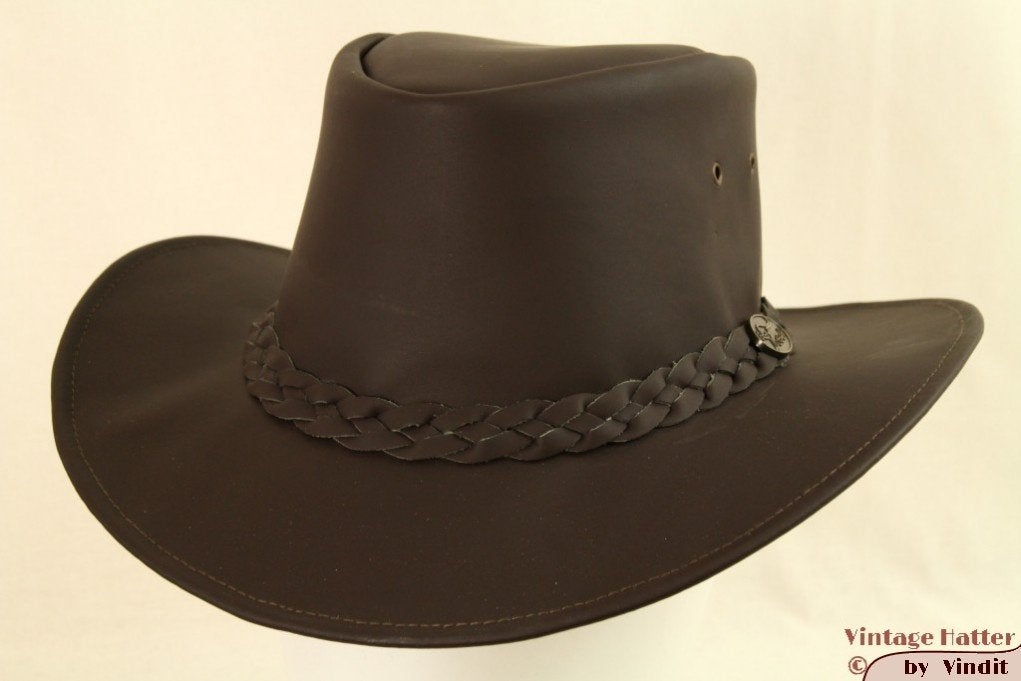 Western hoed Hawkins bruin leer maten 57, 58, 59 en 60 Nieuw, Hoed, Nieuw, Ophalen of Verzenden, 58 of 59 cm (L, 7¼ of ⅜ inch)