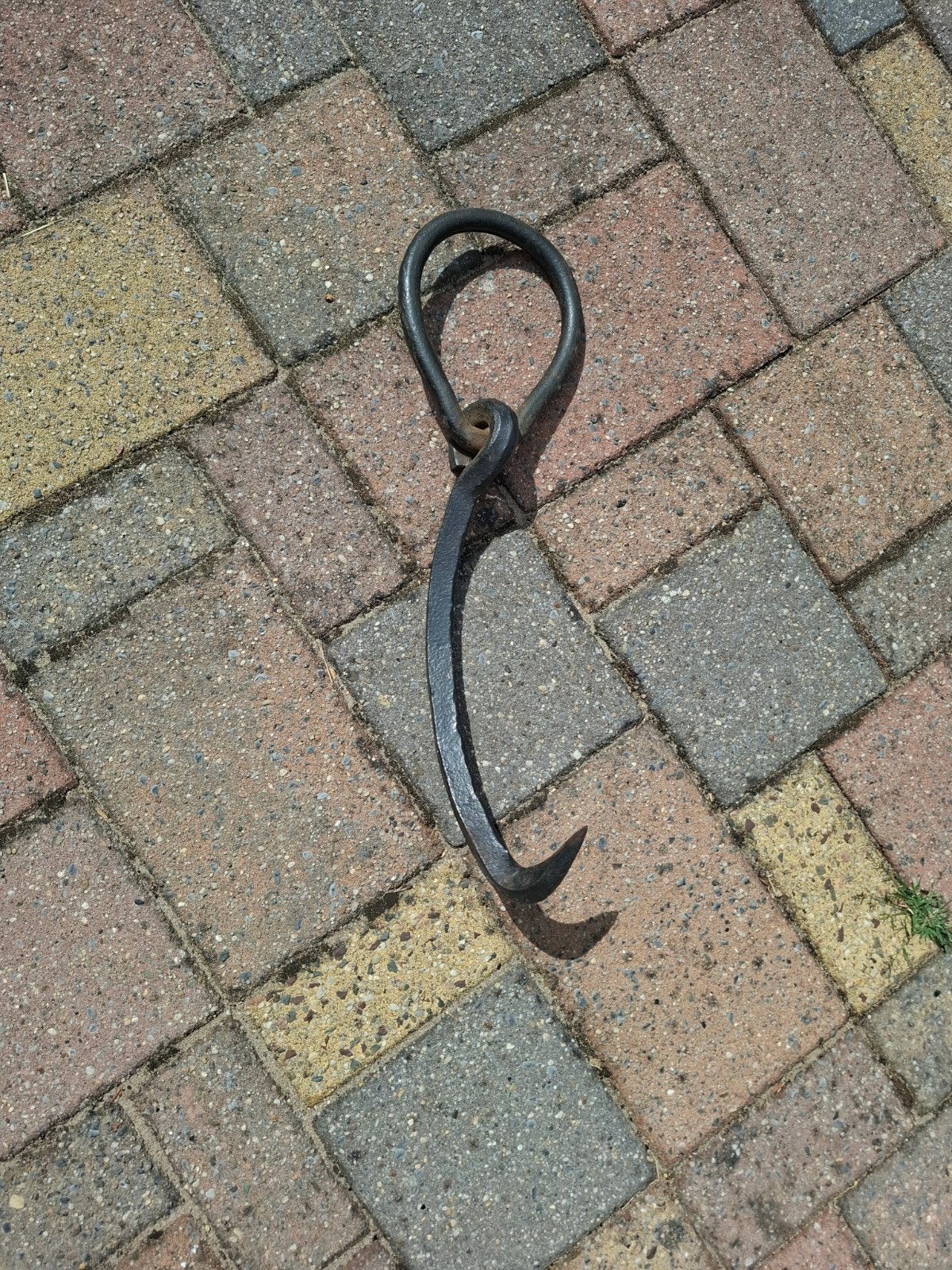 Antieke ijzeren vleeshaak / pot haak, Ophalen