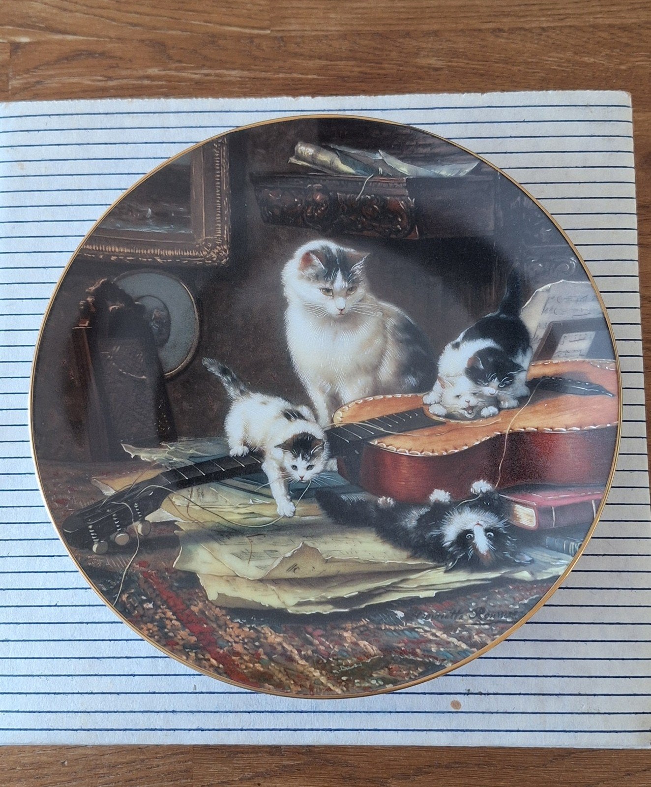 W.S. George "Feline Kwartet" Kattenbord met Certificaat, Antiek en Kunst, Ophalen of Verzenden
