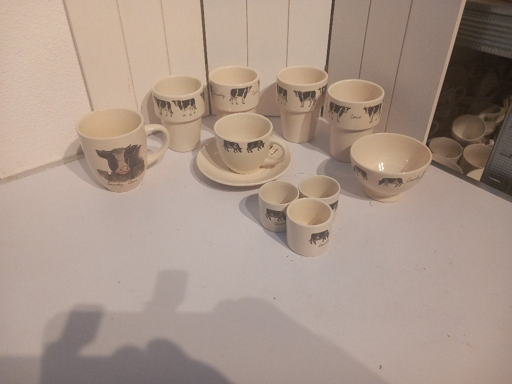 Jet servies Country Cows, Keramiek, Overige typen, Ophalen of Verzenden, Zo goed als nieuw