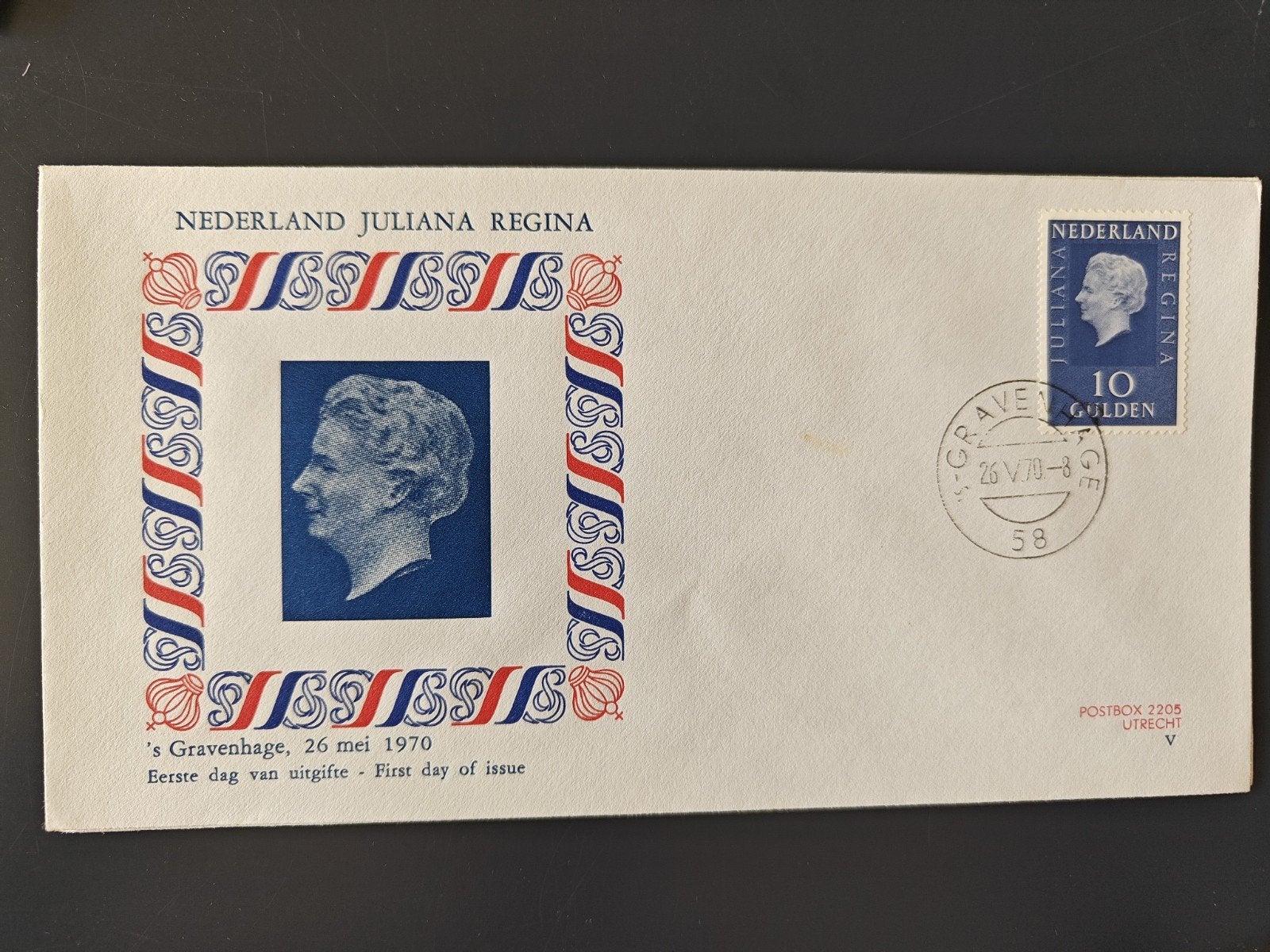 Nederland Juliana Regina Eerste Dag Uitgifte 1970, Ophalen of Verzenden