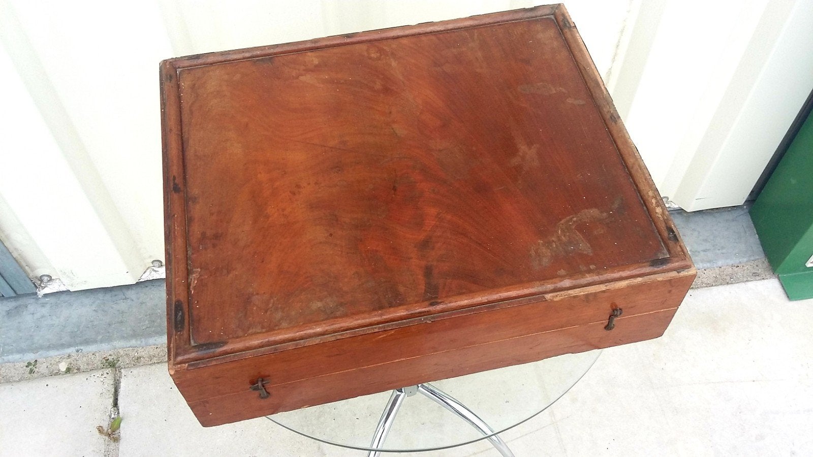 Antieke kist met backgammon spel, Antiek en Kunst, Ophalen