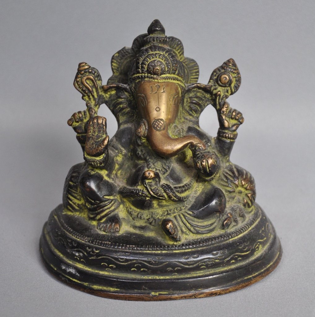 Bronzen Ganesha Beeld Nepal – Symboliek van Wijsheid, Ophalen of Verzenden