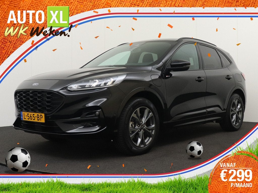 Ford Kuga 2.5 PHEV ST-Line Camera 18'LMV Dodehoek Stoelverw., Auto's, Ford, Stof, Gebruikt, 4 cilinders, Zwart