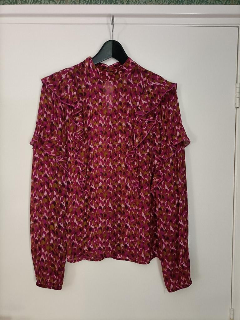 Mooie blouse Circle of Trust maat XS 100% viscose, Kleding | Dames, Ophalen of Verzenden, Zo goed als nieuw, Roze, Maat 34 (XS) of kleiner