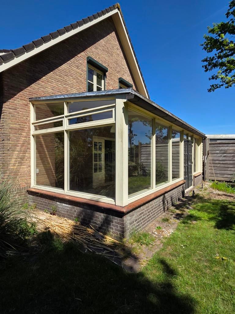 Serre/houten kozijnen, Gebruikt, Raamkozijn, Ophalen of Verzenden, Inclusief glas