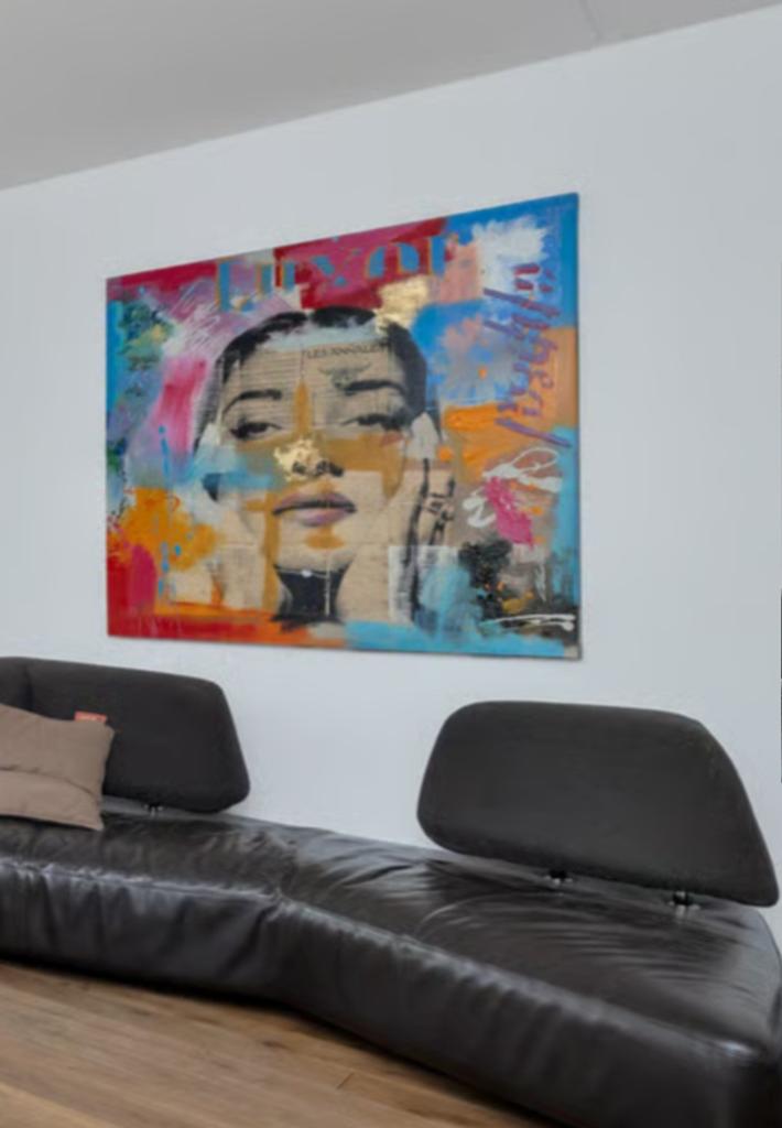 Popart schilderij 'Maria Callas', 131x131 cm, Abraham Art, Ophalen