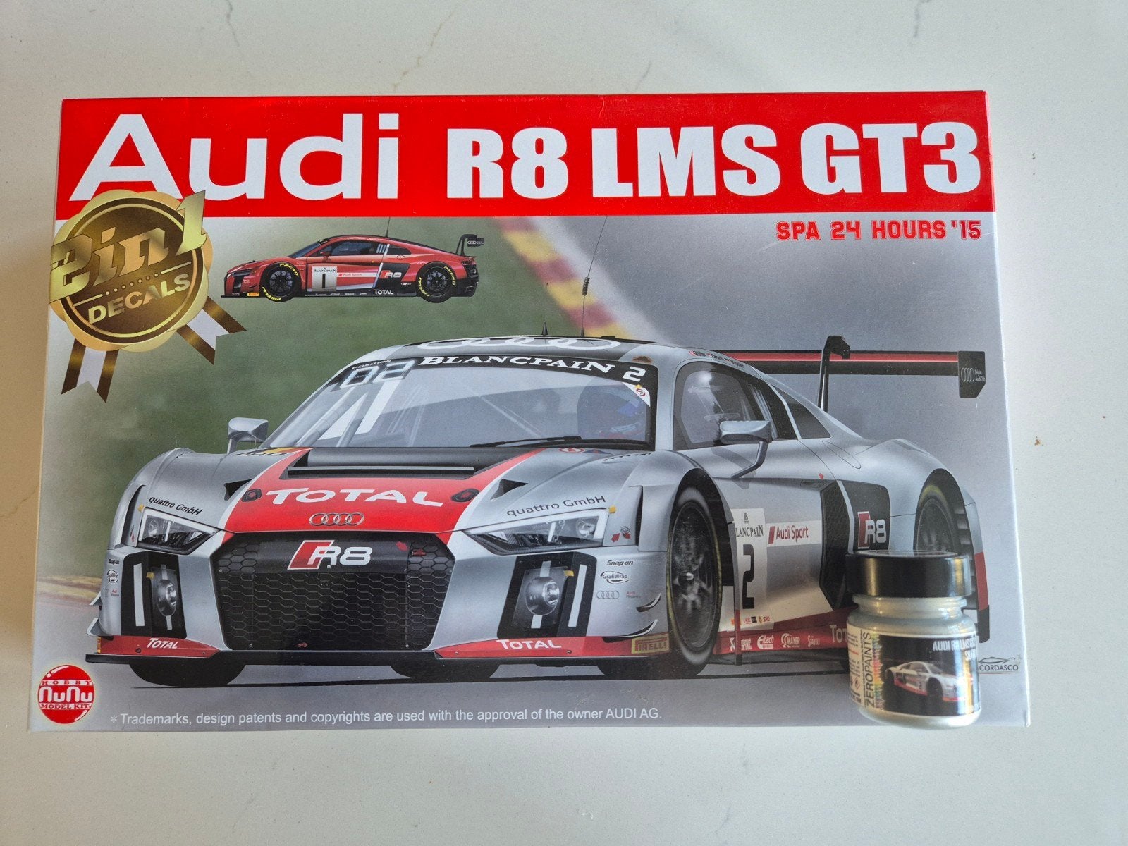 Audi R8 LMS GT3 Spa 24 Hours '15 + verf, Overige merken, Auto, Groter dan 1:32, Nieuw