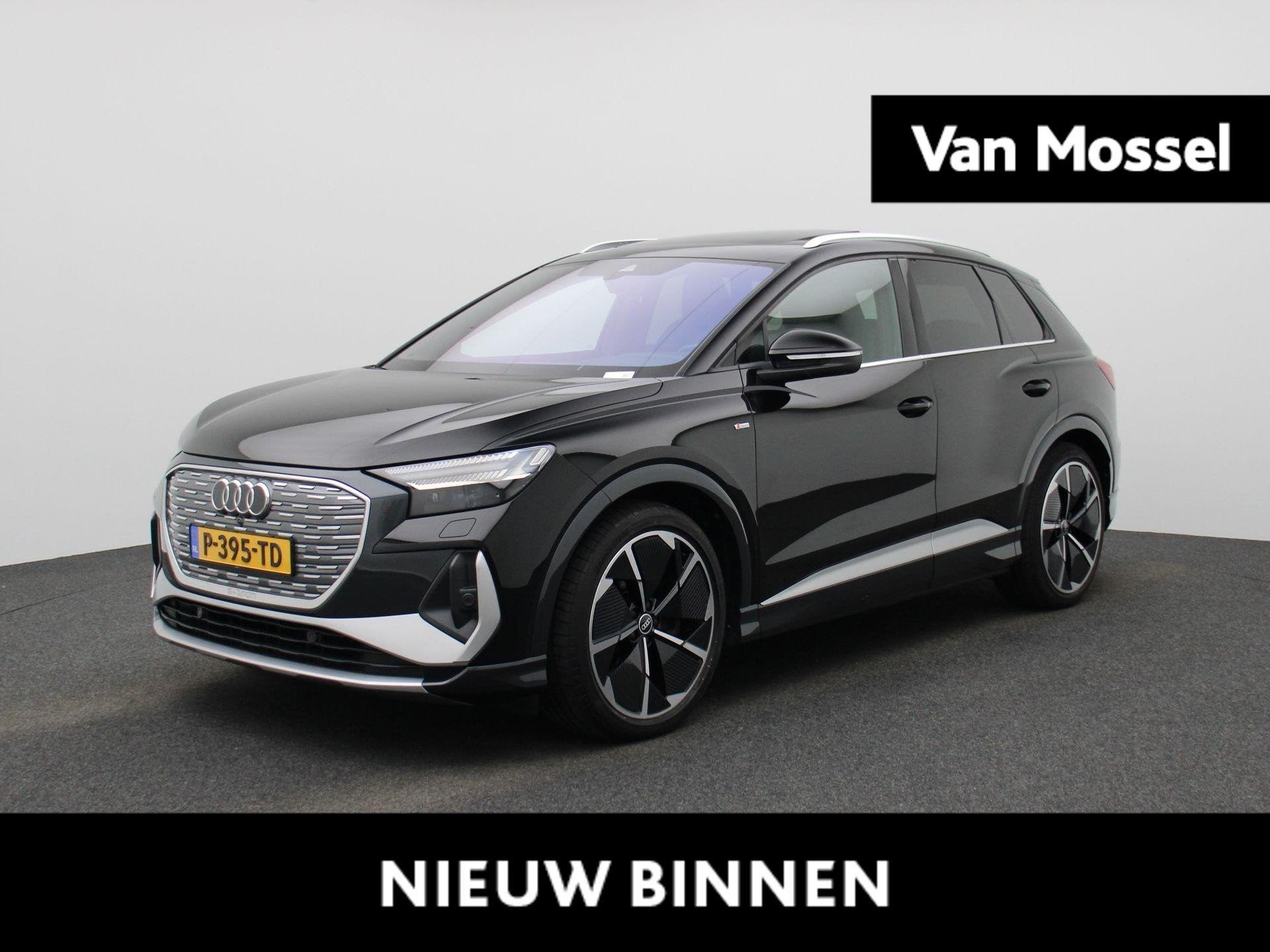 Audi Q4 e-tron 40 Launch edition S Competition 77 kWh Leder, Auto's, Audi, 12 maanden, Achterwielaandrijving, Gebruikt, Zwart