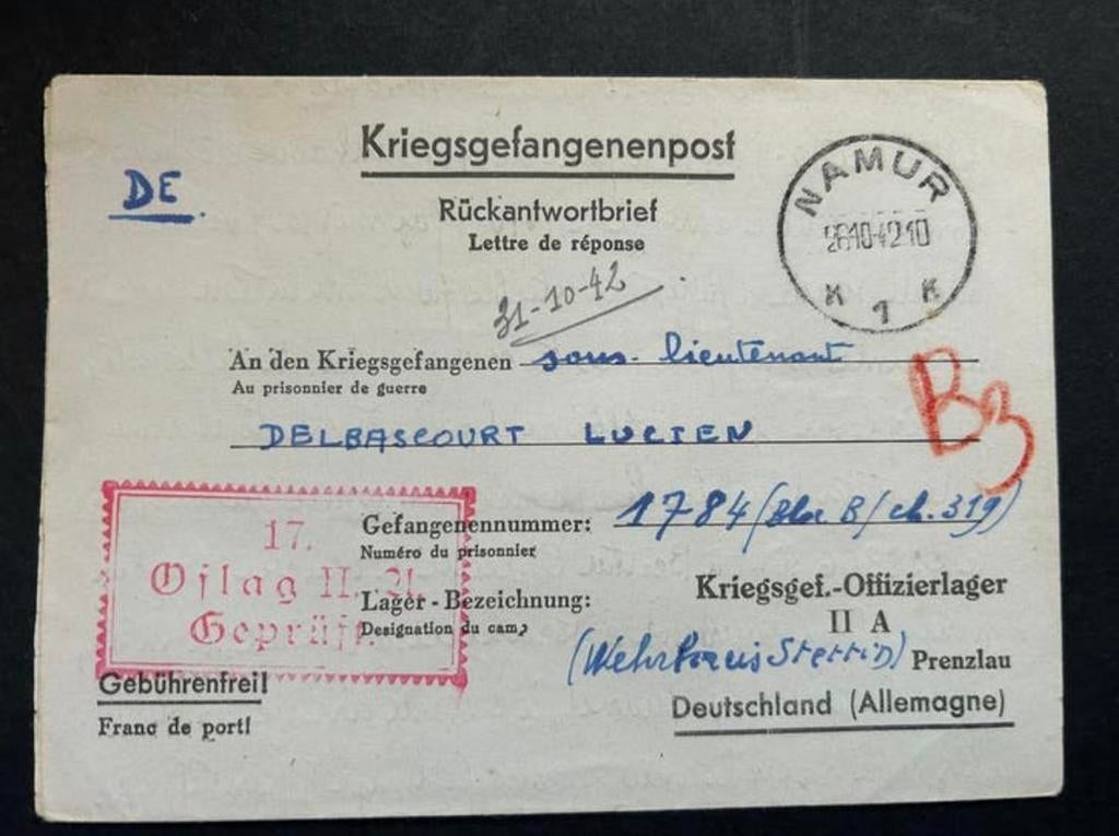 WWII Krijgsgevangenen Kampbrief, Olfag II, Verzamelen, Militaria | Tweede Wereldoorlog, Ophalen of Verzenden, Duitsland