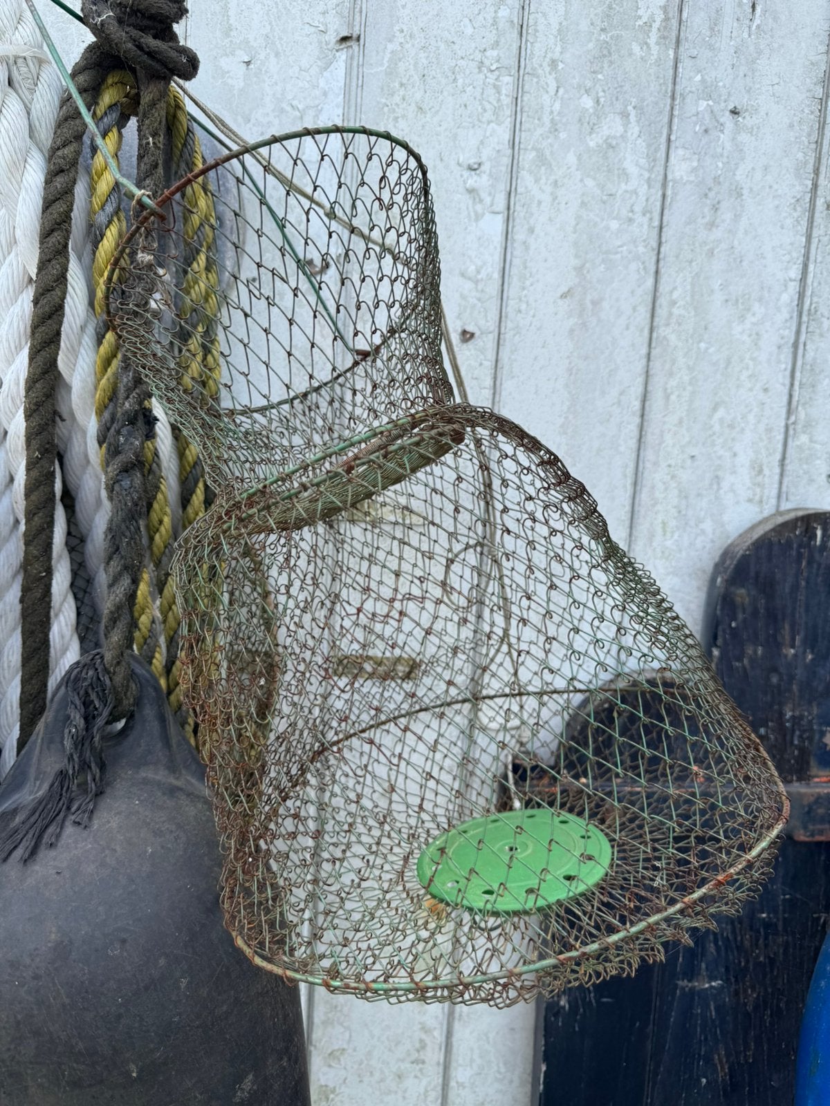 Visfuiken leefnet draadgaas mand maritiem, Antiek en Kunst, Ophalen of Verzenden