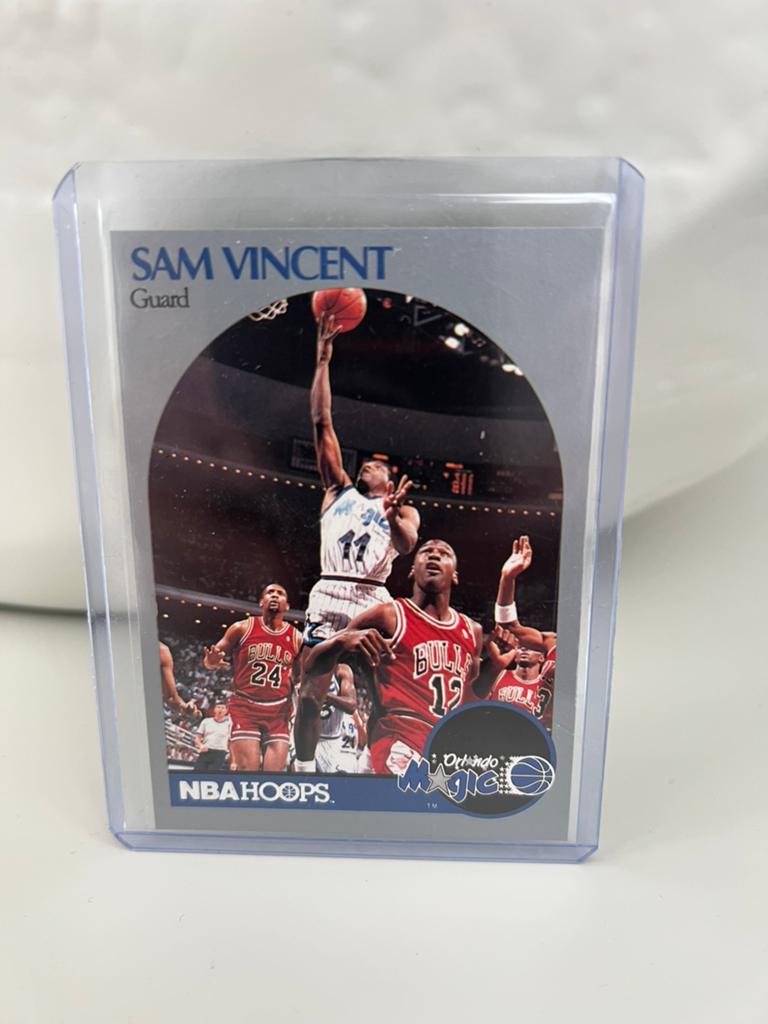 NBA Hoops 1990/1991 Sam vincent 223 , met Michael Jordan 12, Ophalen of Verzenden, Zo goed als nieuw, Plaatje