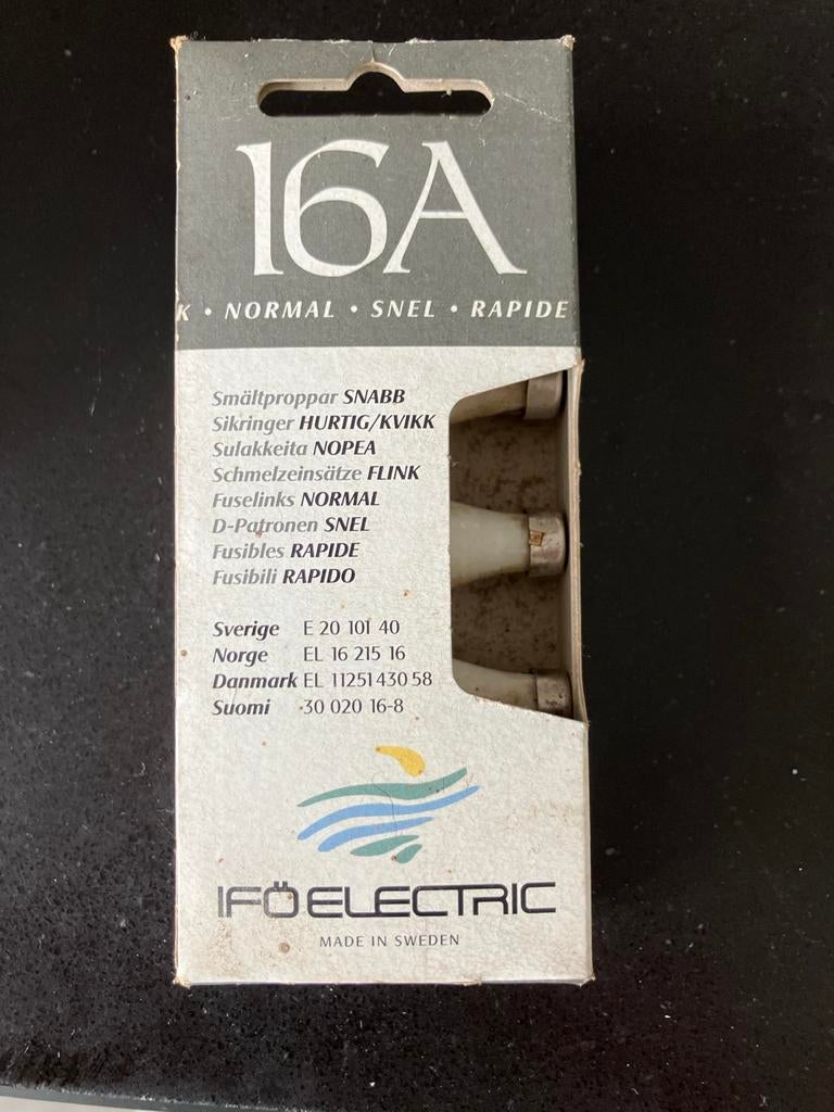 Ifö Electric 16A Zekeringen - Nieuw in verpakking, Ophalen, Nieuw, Overige typen