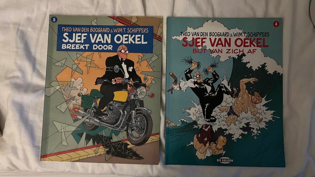 2 albums Sjef van Oekel, Meerdere stripboeken, Ophalen of Verzenden, Gelezen