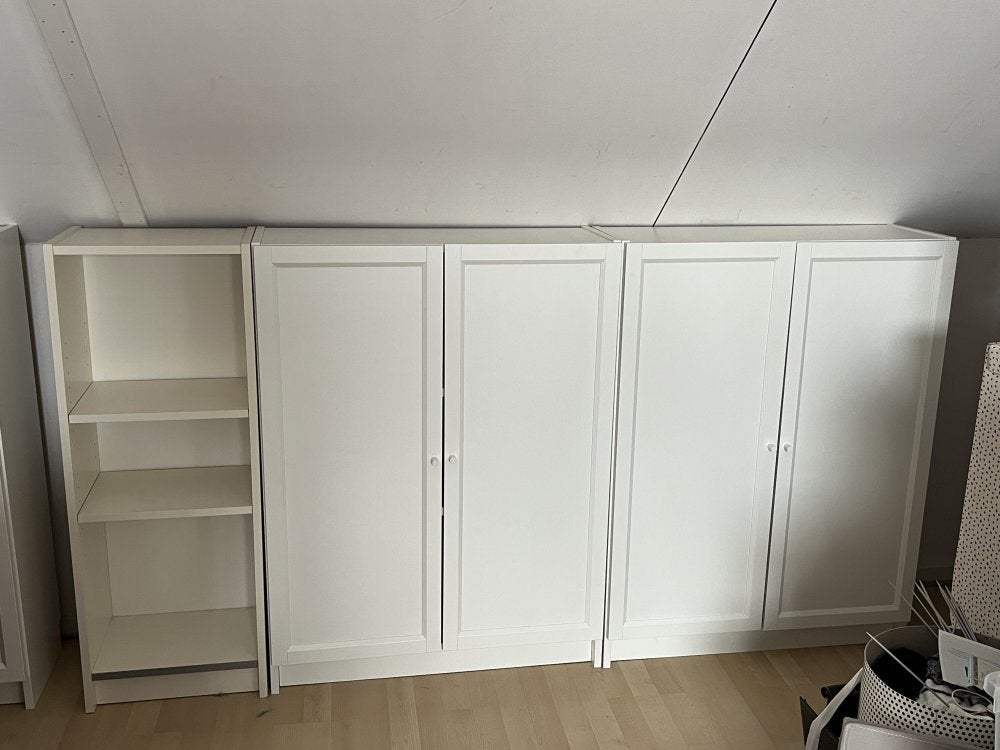 Ikea Billy 2x 80 breed met deurtjes en 1x 40 breed open wit, Ophalen, 100 tot 150 cm, 50 tot 100 cm, 25 tot 50 cm