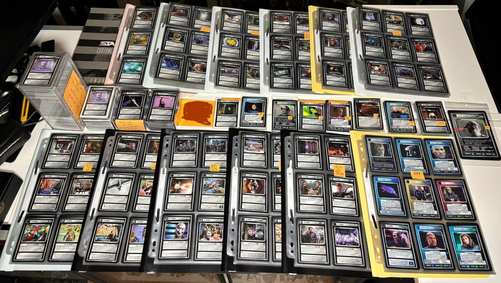 Star Trek CCG complete collectie t/m Holodeck adv. (3=2), Ophalen of Verzenden, Zo goed als nieuw, Meerdere kaarten, Foil